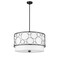 Z-Lite Kendall 4 Light Pendant, Matte Black & White 197-24MB - alternate 6